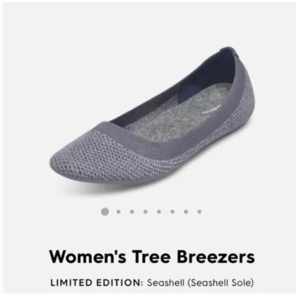 Allbirds Rare Seashell Tree Breezer Comfy Flats Size 8.5